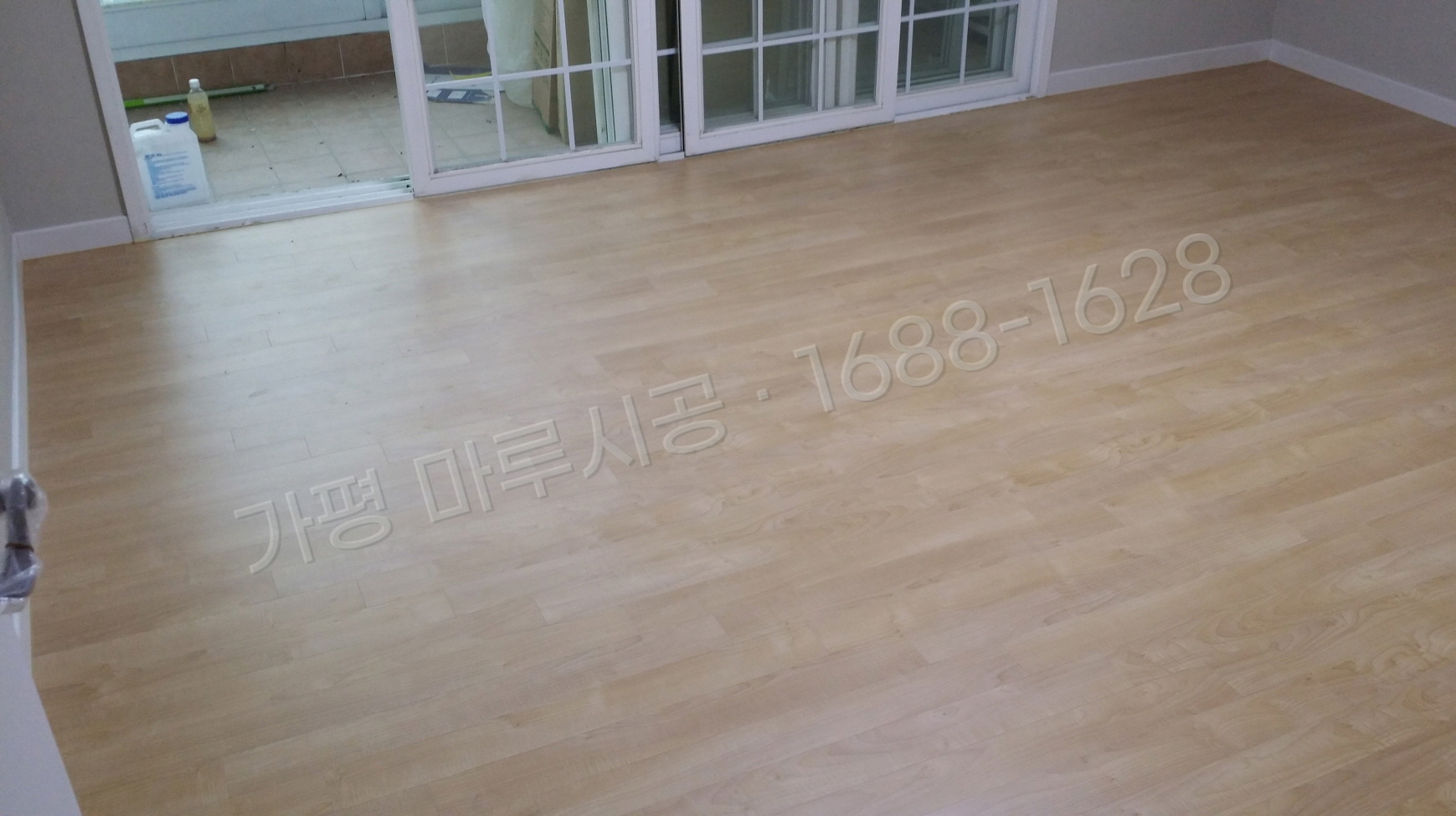 가평 청평면 바닥공사 마루시공업체 강마루 한솔 울트라 메이플 아파트 시공 후