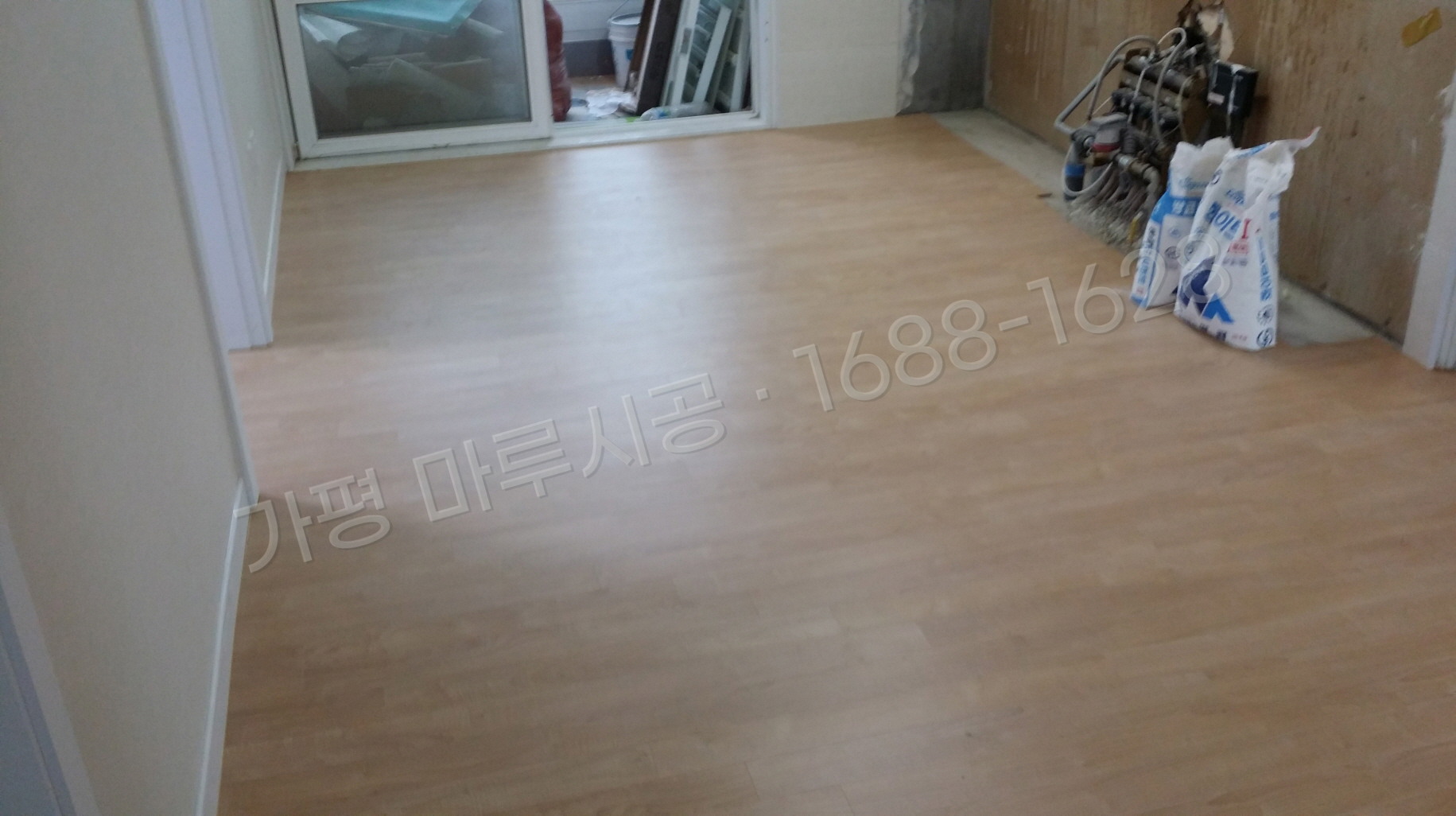가평 청평면 바닥공사 마루시공업체 강마루 한솔 울트라 메이플 아파트 시공 후
