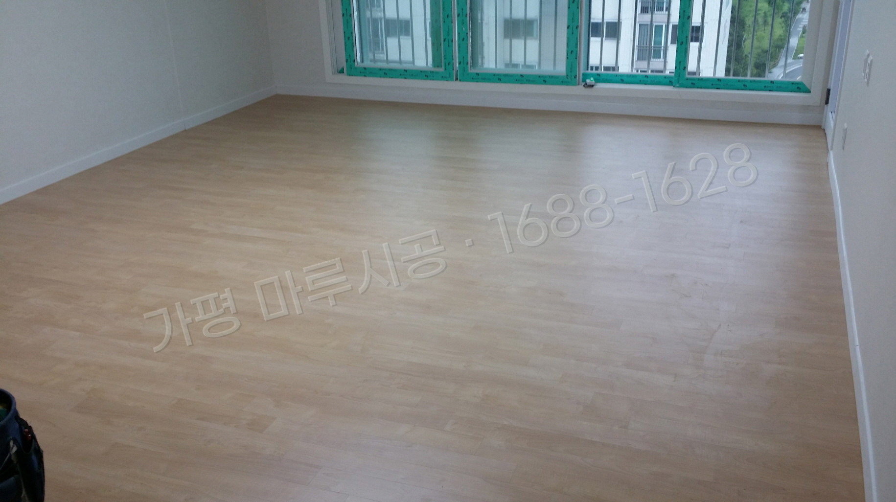 가평 청평면 바닥공사 마루시공업체 강마루 한솔 울트라 메이플 아파트 시공 후