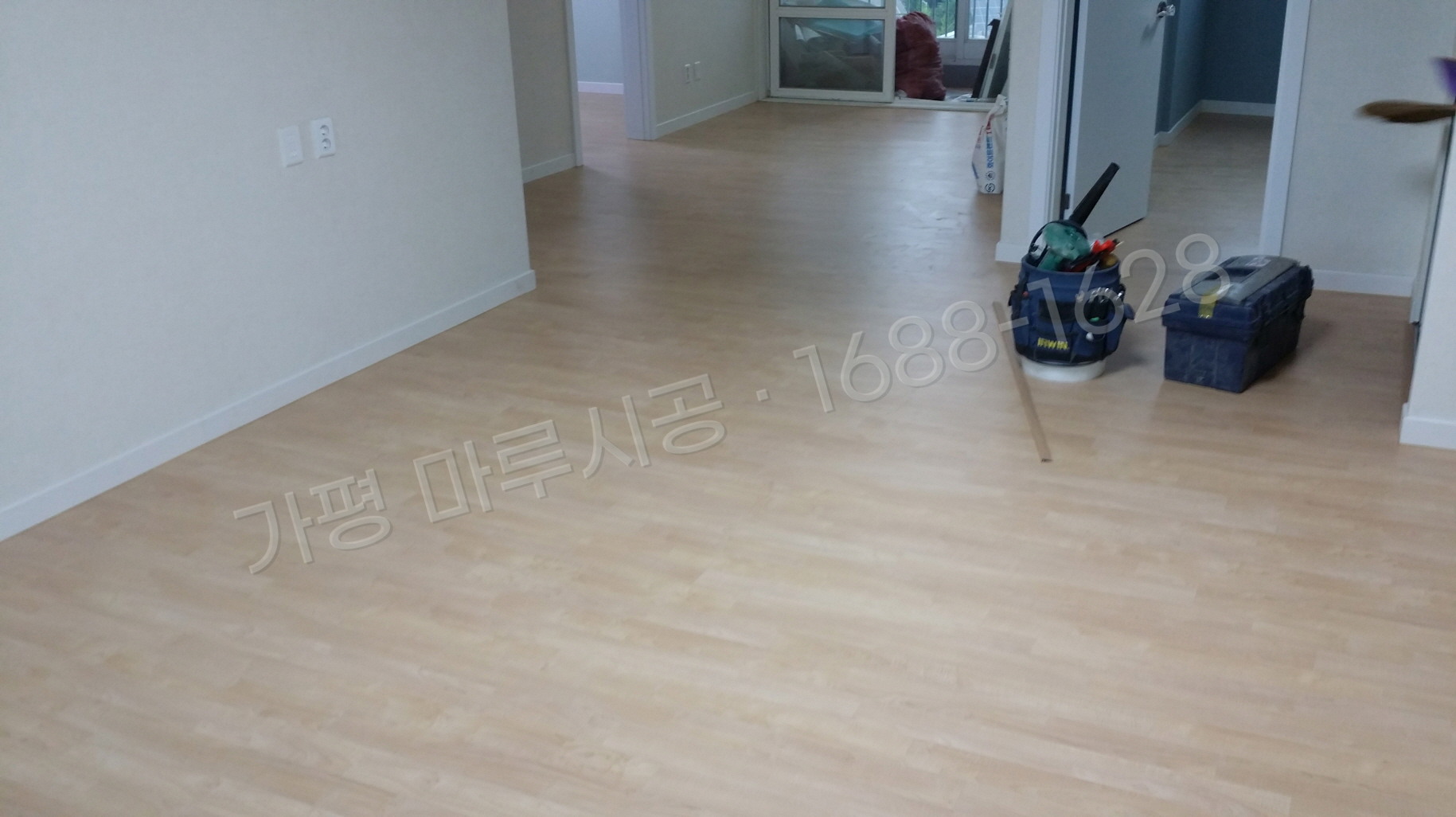 가평 청평면 바닥공사 마루시공업체 강마루 한솔 울트라 메이플 아파트 시공 후