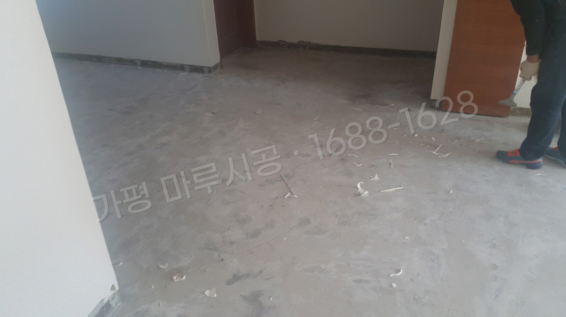 가평 설악면 바닥공사 마루시공업체 강마루 한솔 울트라 내츄럴오크 아파트 시공 전